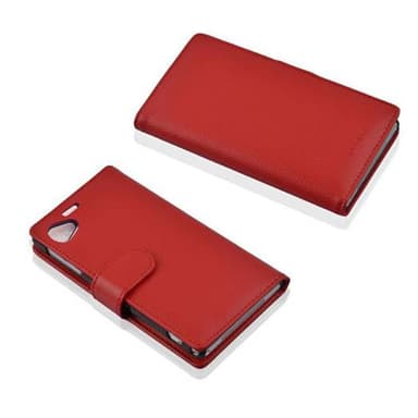 Skal Sony Xperia Z1 COMPACT Plånboksfodral (Röd)