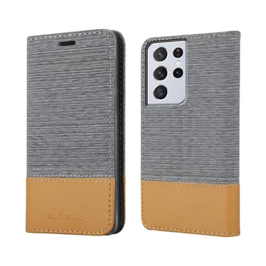 Samsung Galaxy S21 ULTRA Plånboksfodral Skal (Grå)