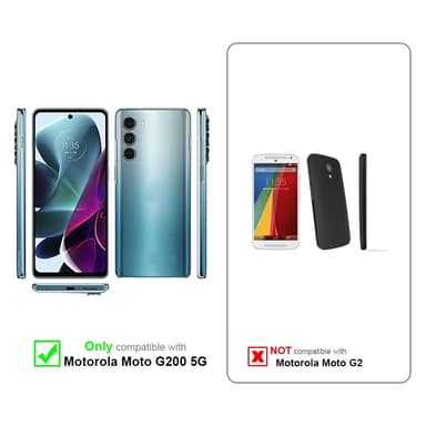 Motorola MOTO G200 5G Plånboksfodral Skal (Grå)