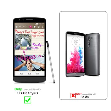 LG G3 STYLUS Plånboksfodral Skal (Grå)