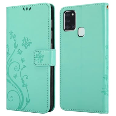 Samsung Galaxy A21s Plånboksfodral Skal (Turkos)