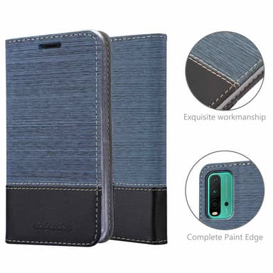 Xiaomi RedMi 9T / POCO M3 Plånboksfodral Skal (Blå)