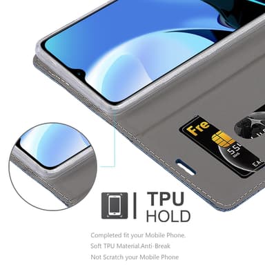 Xiaomi RedMi 9T / POCO M3 Plånboksfodral Skal (Blå)