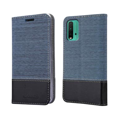 Xiaomi RedMi 9T / POCO M3 Plånboksfodral Skal (Blå)