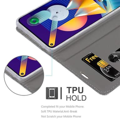 Samsung Galaxy A11 / M11 Plånboksfodral Skal (Grå)