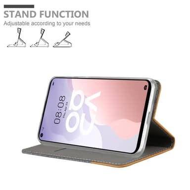 Huawei NOVA 7 SE Plånboksfodral Skal (Grå)