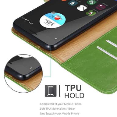 ZTE Blade V7 Plånboksfodral Skal (Grön)