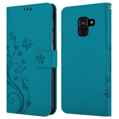 Samsung Galaxy A8 2018 Plånboksfodral Skal (Blå)