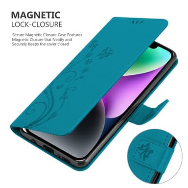 iPhone 14 Plånboksfodral Skal (Blå)