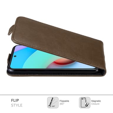 Xiaomi RedMi 10 Flipfodral Skal (Brun)