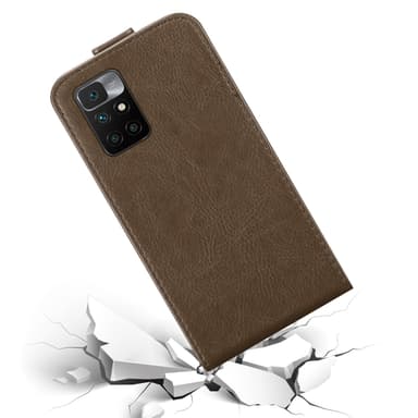 Xiaomi RedMi 10 Flipfodral Skal (Brun)