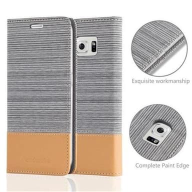 Samsung Galaxy S6 Plånboksfodral Skal (Grå)