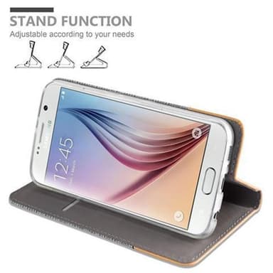 Samsung Galaxy S6 Plånboksfodral Skal (Grå)