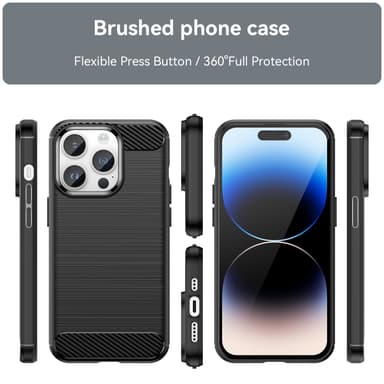 iPhone 14 PRO MAX Skal Fodral Case (Svart)