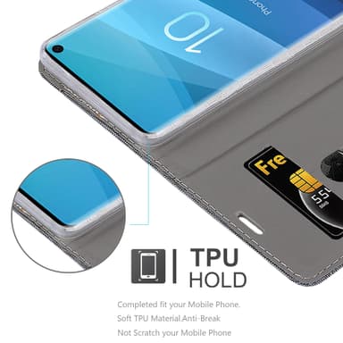 Samsung Galaxy S10 5G Plånboksfodral Skal (Grå)