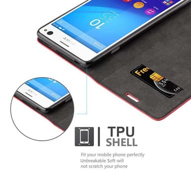 Sony Xperia C4 Skal Fodral Case (Röd)