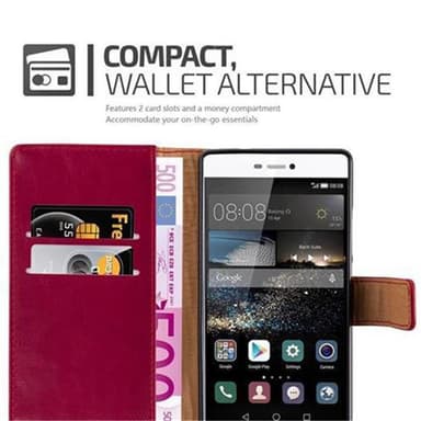 Huawei P8 Plånboksfodral Skal (Röd)