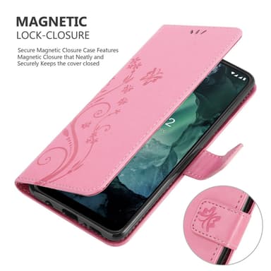 Nokia G11 / G21 Plånboksfodral Skal (Rosa)
