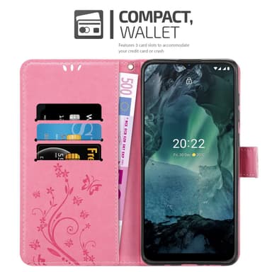 Nokia G11 / G21 Plånboksfodral Skal (Rosa)