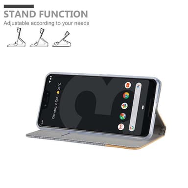 Google PIXEL 3 Plånboksfodral Skal (Grå)