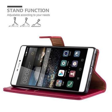 Huawei P8 Plånboksfodral Skal (Röd)