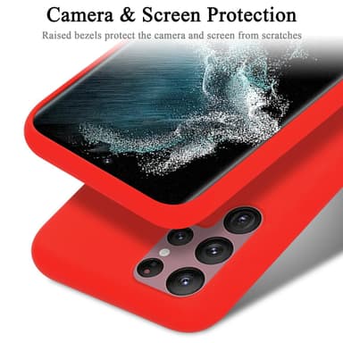 Samsung Galaxy S22 ULTRA Skal Fodral Case (Röd)