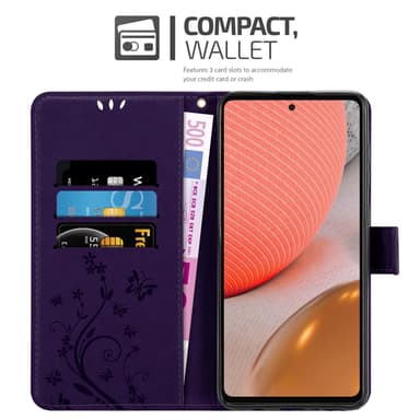 Samsung Galaxy A72 4G / 5G Plånboksfodral Skal (Lila)