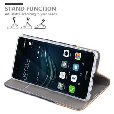 Huawei P9 Plånboksfodral Skal (Blå)