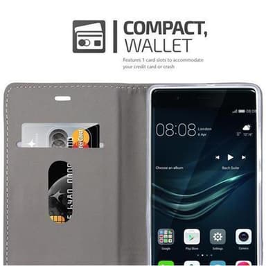 Huawei P9 Plånboksfodral Skal (Blå)