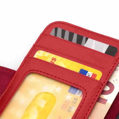iPhone 13 PRO MAX Plånboksfodral Skal (Röd)