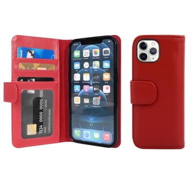 iPhone 13 PRO MAX Plånboksfodral Skal (Röd)