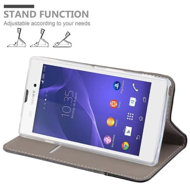 Sony Xperia T3 Plånboksfodral Skal (Grå)