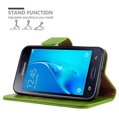 Samsung Galaxy J1 2016 Plånboksfodral Skal (Grön)