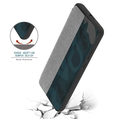 Huawei P40 Plånboksfodral Skal (Grå)
