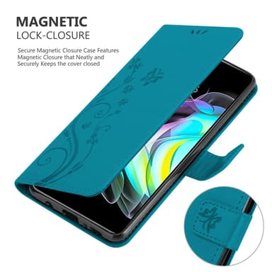 Motorola EDGE 20 Plånboksfodral Skal (Blå)
