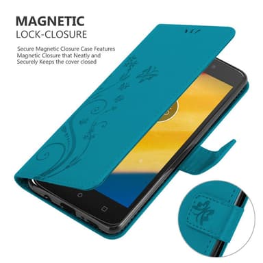 Motorola MOTO C PLUS Plånboksfodral Skal (Blå)