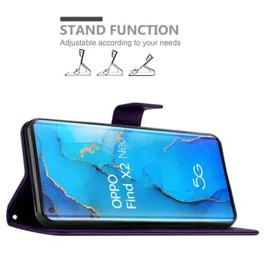 Oppo FIND X2 NEO Plånboksfodral Skal (Lila)