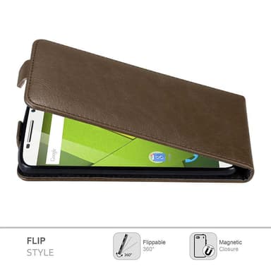 Motorola MOTO X PLAY Flipfodral Skal (Brun)