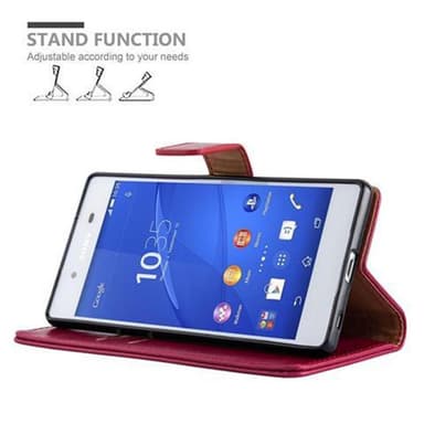 Sony Xperia Z3 PLUS / Z4 Plånboksfodral Skal (Röd)