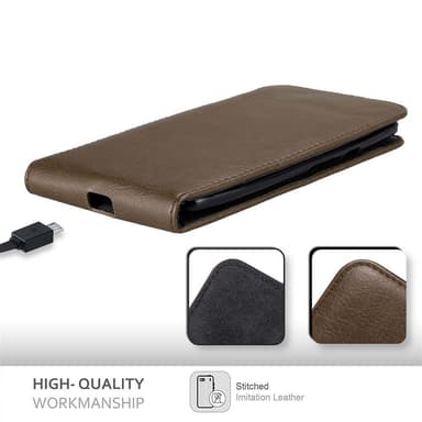 Motorola MOTO X PLAY Flipfodral Skal (Brun)