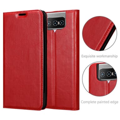 Asus ZenFone 7 PRO Skal Fodral Case (Röd)