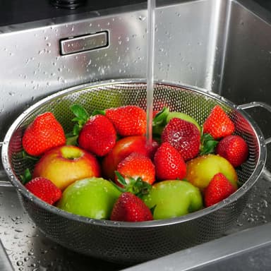 Sikta i rostfritt stål Kökshjälp Sil för kök (Silver)