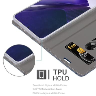 Samsung Galaxy NOTE 20 ULTRA Plånboksfodral Skal (Blå)
