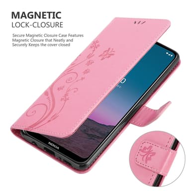 Nokia 5.4 Plånboksfodral Skal (Rosa)