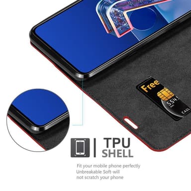 Asus ZenFone 7 PRO Skal Fodral Case (Röd)