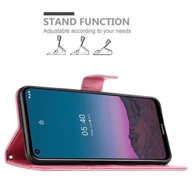 Nokia 5.4 Plånboksfodral Skal (Rosa)