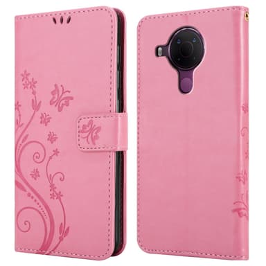 Nokia 5.4 Plånboksfodral Skal (Rosa)