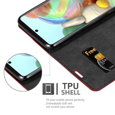 Samsung Galaxy A71 5G Skal Fodral Case (Röd)