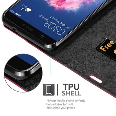 Huawei P SMART 2018 / Enjoy 7S Skal Fodral Case (Röd)