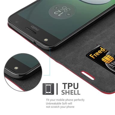 Motorola MOTO Z PLAY Skal Fodral Case (Röd)